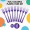 Party Solids 100 Pcs Disposable Utensils – Heavy Duty Plastic Cutlery Set – Premium Plastic Forks, Spoons or Knives for Parties, Events, Catering & Tableware Supplies by Exquisite